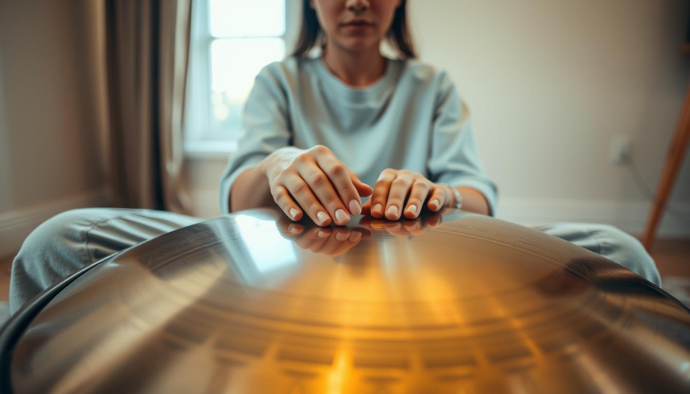 Handpan débutant : premières frappes, posture et routine simple