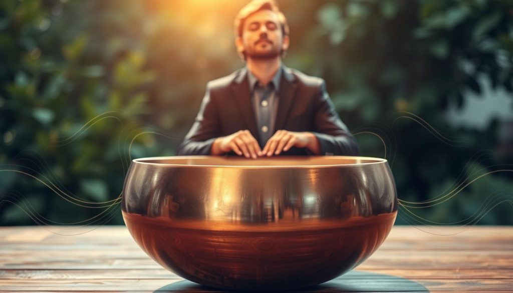 A beautifully crafted handpan with 10, 12, and 13 notes displayed prominently in the foreground, showcasing its unique metallic surface reflecting soft natural light. The handpan is positioned on a wooden table, surrounded by delicate sound wave patterns illustrated in gentle curves, emanating from the instrument, symbolizing harmonic richness. In the middle background, a serene musician in smart casual attire is gently playing the handpan, eyes closed, immersed in sound. The surrounding ambiance is softly lit with a warm golden glow, enhancing the tranquil atmosphere. The background features blurred greenery and soft bokeh effects, creating a harmonious and peaceful environment that emphasizes the quality and richness of sound. The overall mood is calm, inviting, and inspiring for composers looking to explore the depths of musical craftsmanship. A beautifully crafted handpan with 10, 12, and 13 notes displayed prominently in the foreground, showcasing its unique metallic surface reflecting soft natural light. The handpan is positioned on a wooden table, surrounded by delicate sound wave patterns illustrated in gentle curves, emanating from the instrument, symbolizing harmonic richness. In the middle background, a serene musician in smart casual attire is gently playing the handpan, eyes closed, immersed in sound. The surrounding ambiance is softly lit with a warm golden glow, enhancing the tranquil atmosphere. The background features blurred greenery and soft bokeh effects, creating a harmonious and peaceful environment that emphasizes the quality and richness of sound. The overall mood is calm, inviting, and inspiring for composers looking to explore the depths of musical craftsmanship.